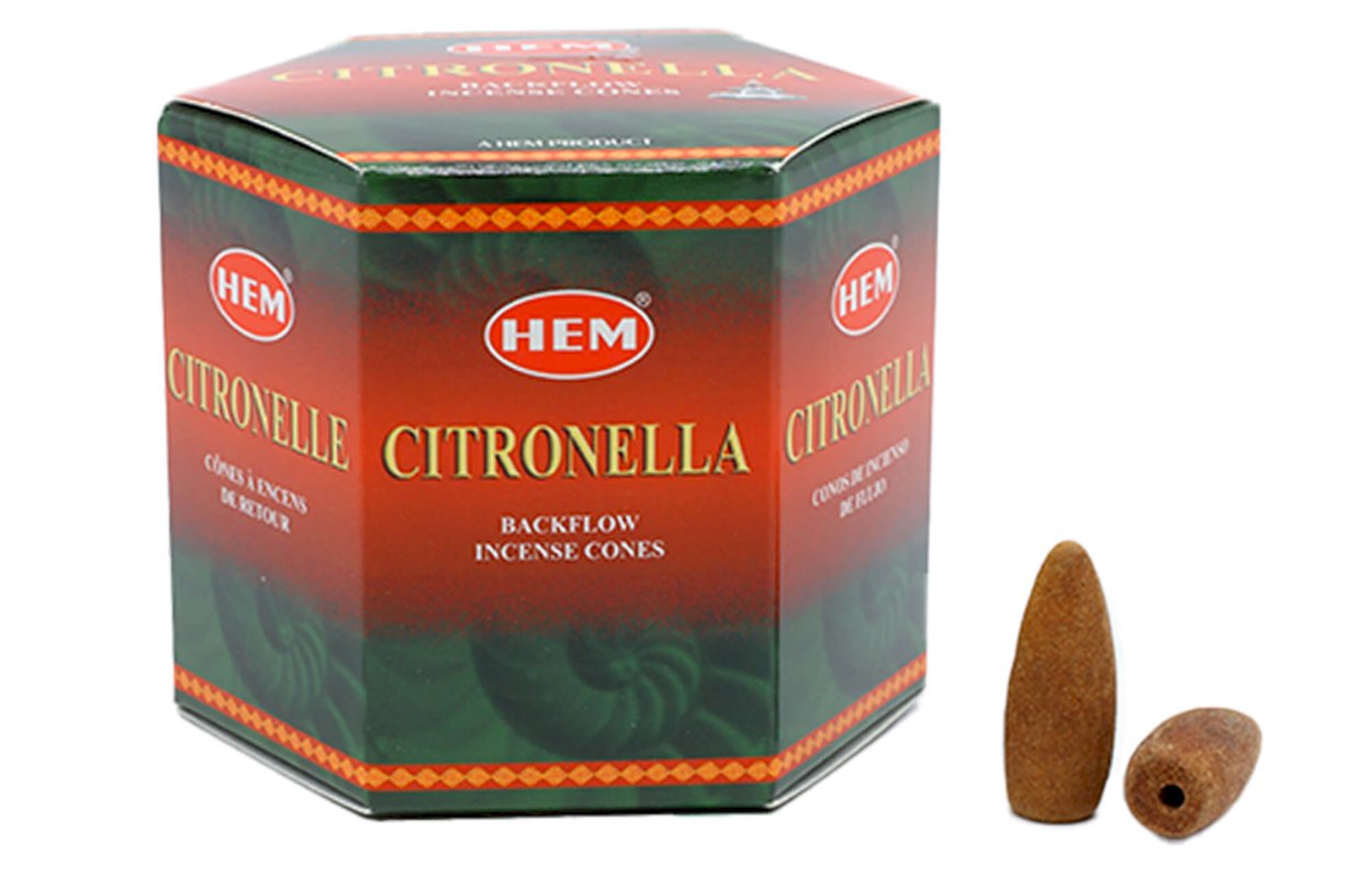 Backflow Cônes HEM Citronnelle 12pcs