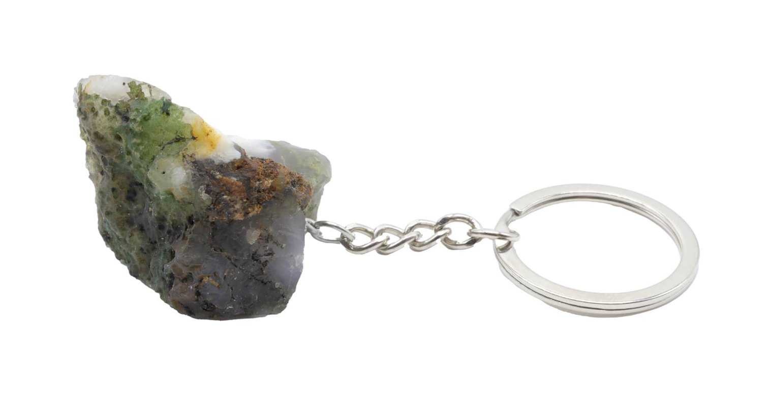 Porte-Clés Agate Mousse brute 3cm