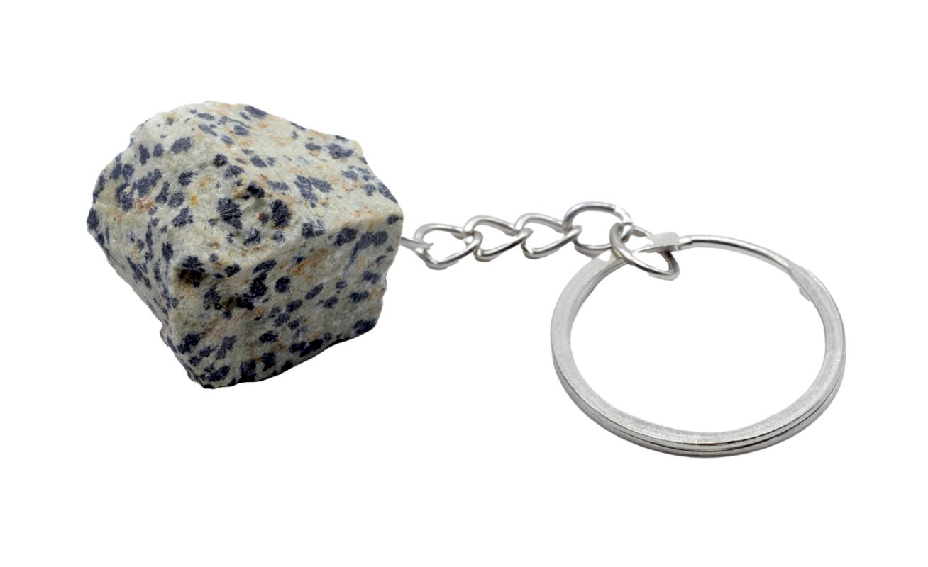 Porte-Clés Jaspe Dalmatien brut 3cm