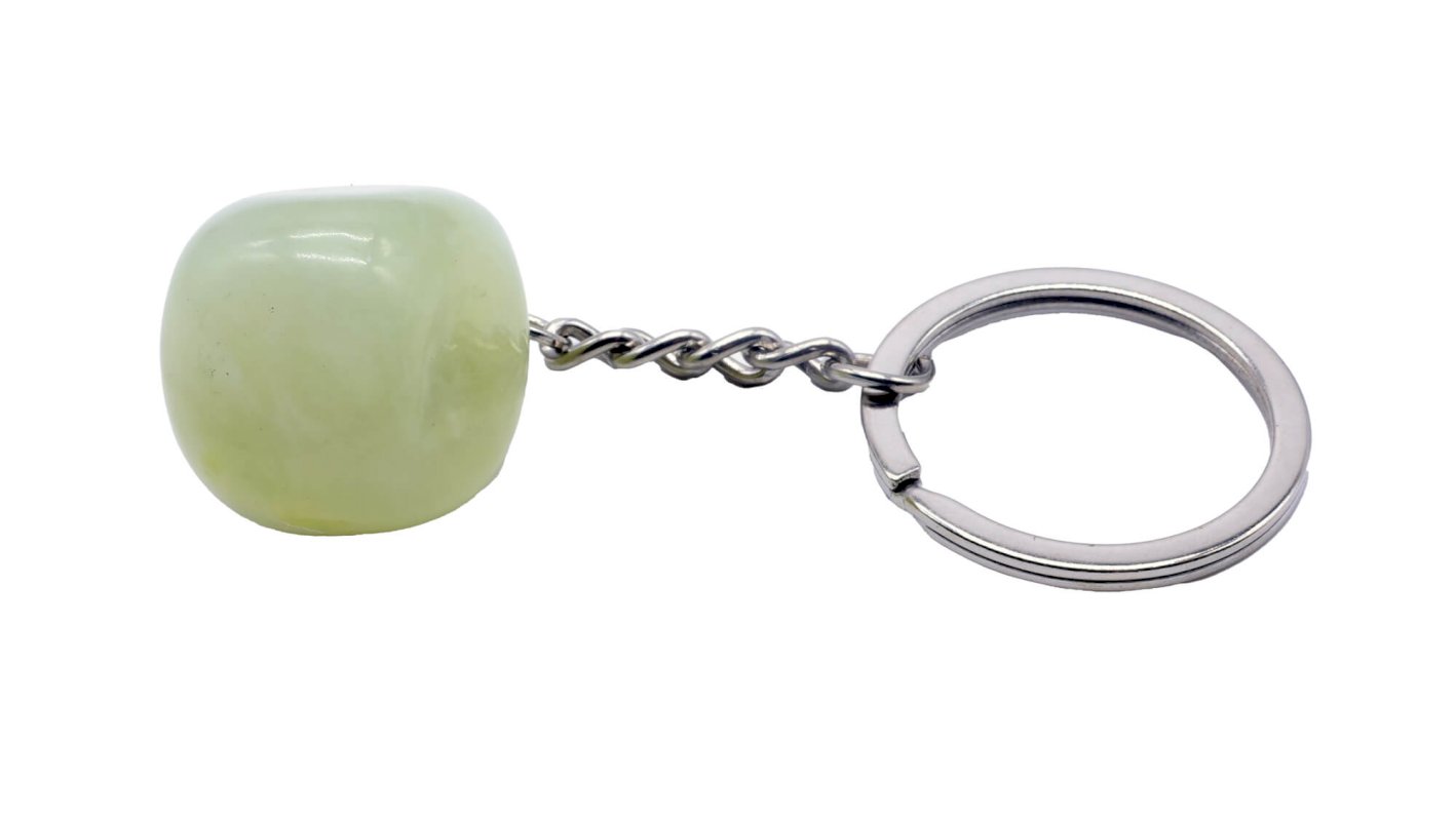 Porte-Clés Jade Verte roulée 3cm