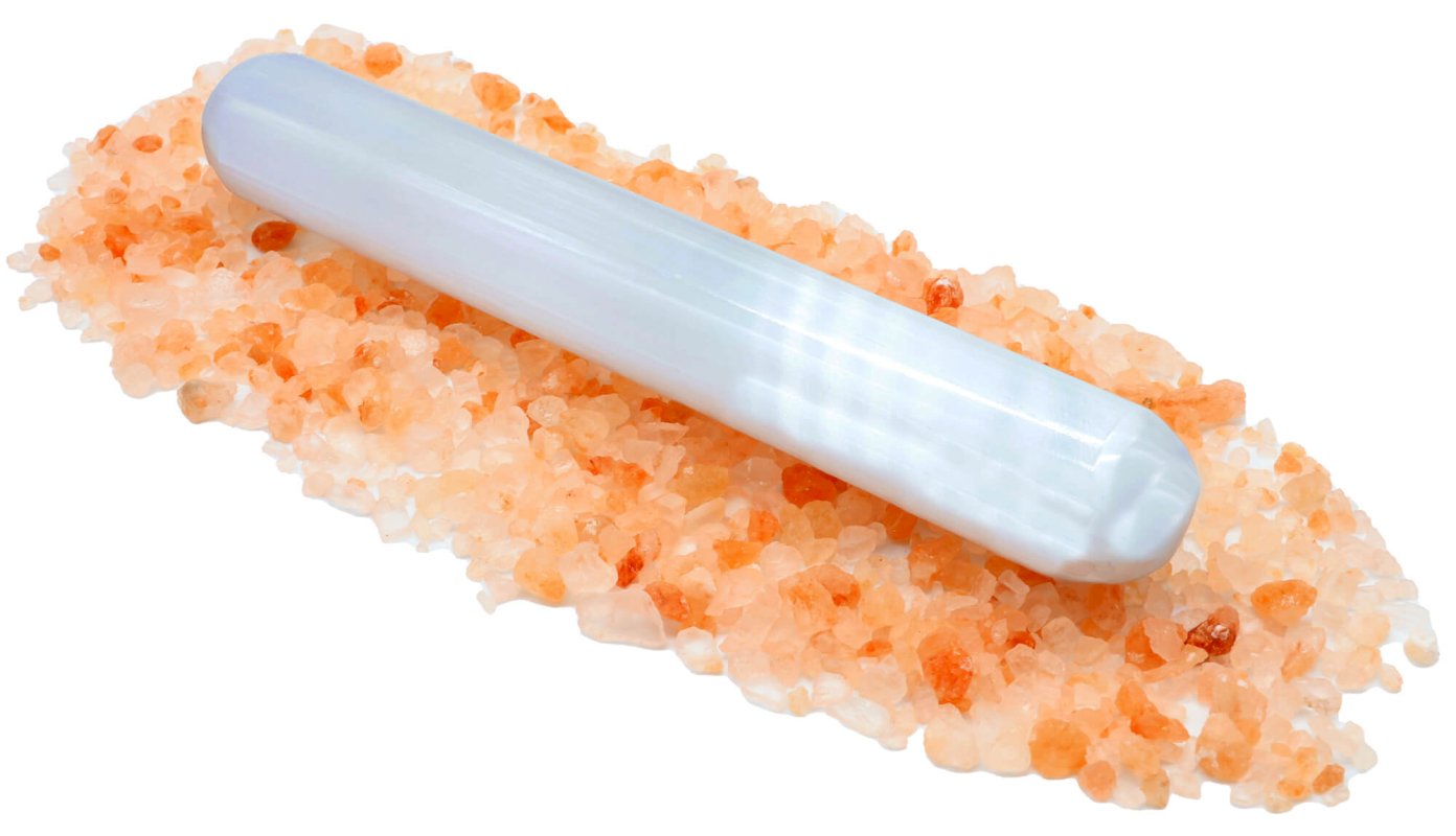 Cylindre de Massage Sélénite 15cm