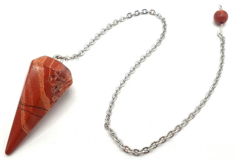 Pendule conique Jaspe Rouge 3.5cm