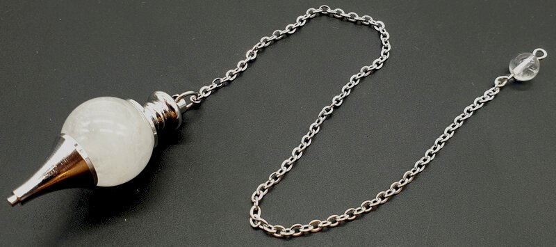 Pendule sphère Cristal de Roche 4cm