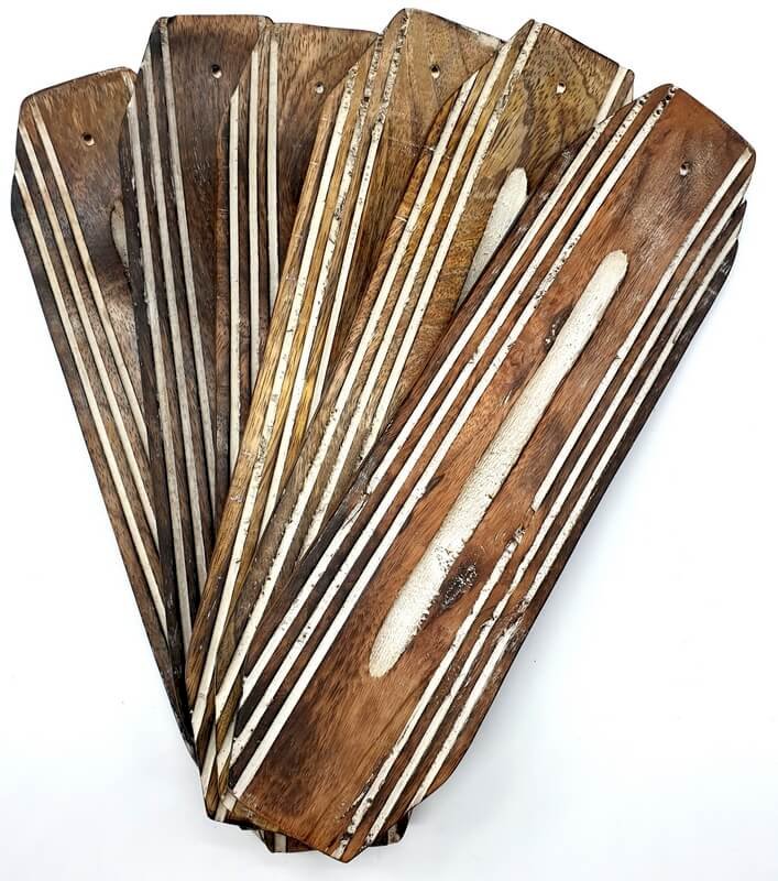 Porte-Encens Bois Ski Large 28cm 6 pièces