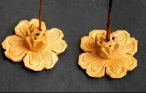 Porte-Encens Bois Fleur 6cm