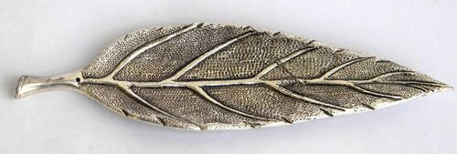 Porte-Encens Métal Feuille 23cm