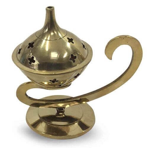 Brûleur Résine Laiton Etoiles Design 10cm