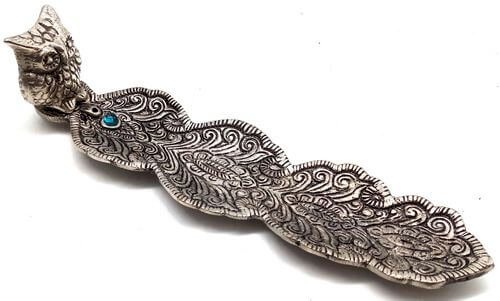 Porte-Encens Métal Hibou 21cm