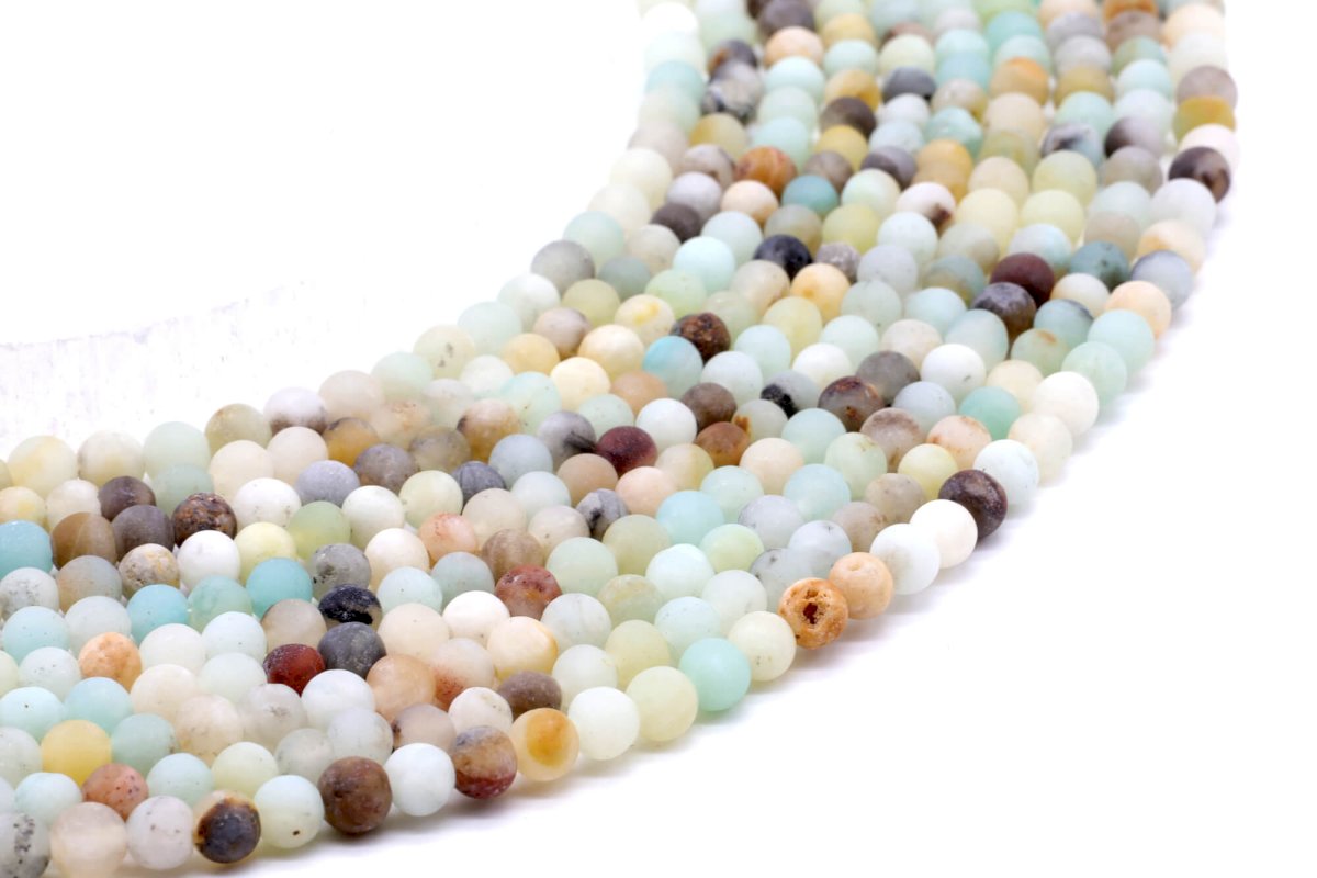 Perles Amazonite 4mm sur fil 40cm