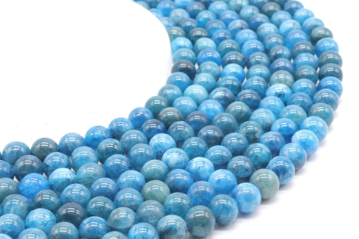 Perles Apatite 'AAA' 8mm sur fil 40cm