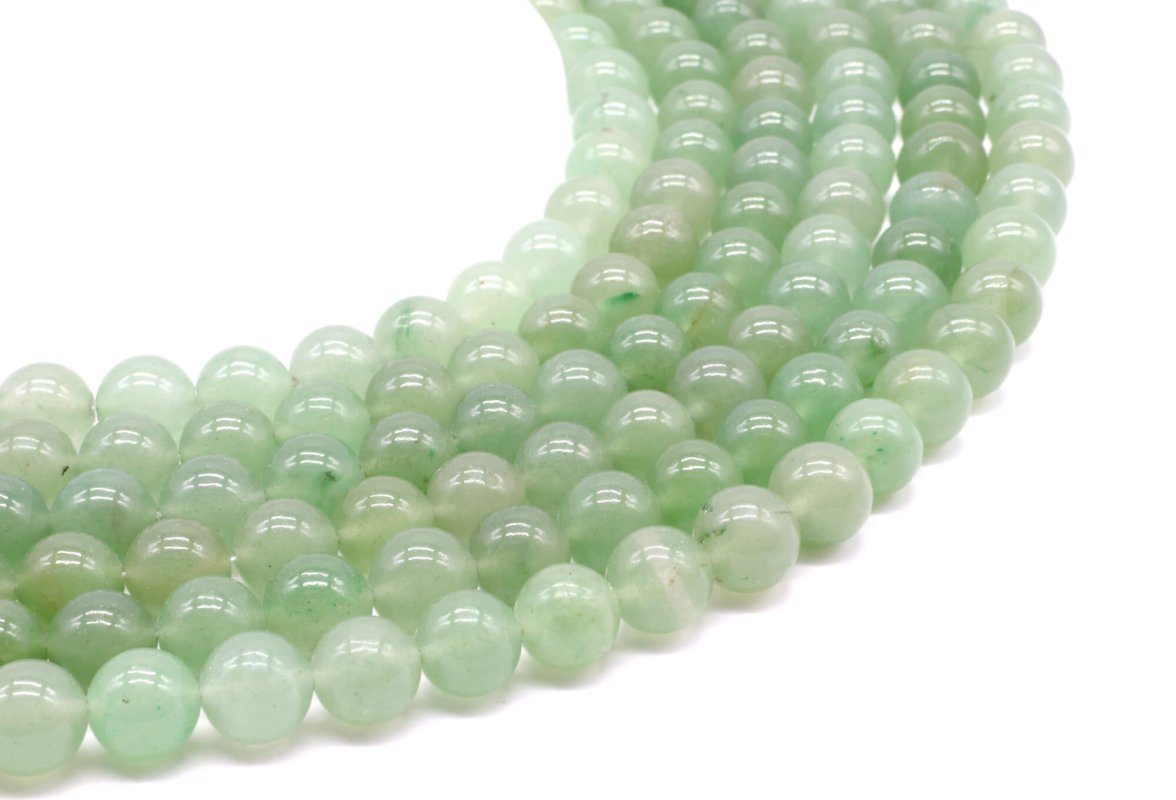 Perles Aventurine Verte 10mm sur fil 40cm