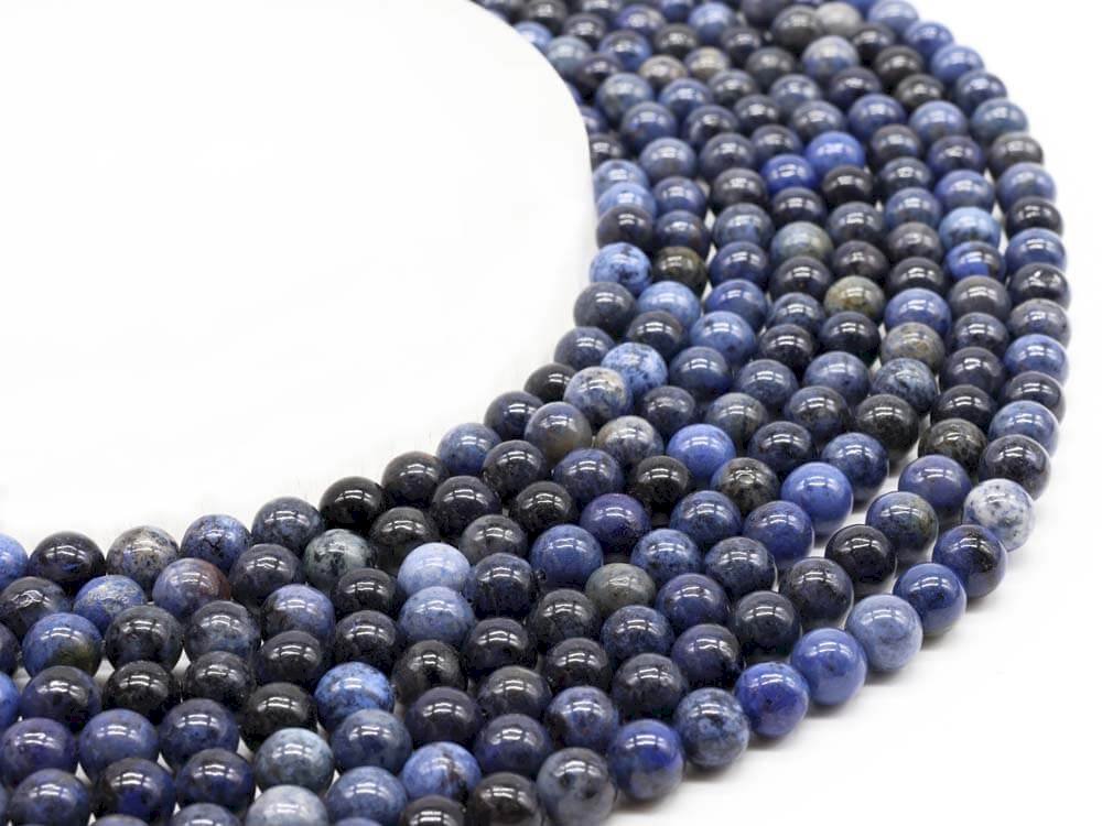 Perles Dumortiérite 6mm sur fil 40cm
