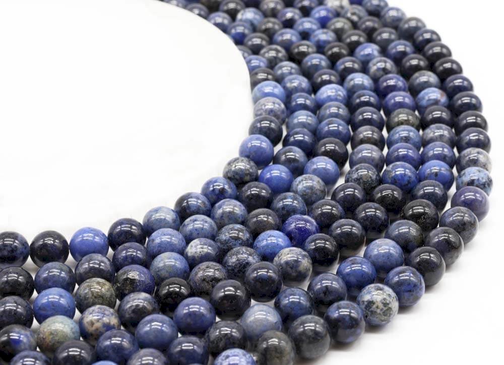 Perles Dumortiérite 8mm sur fil 40cm