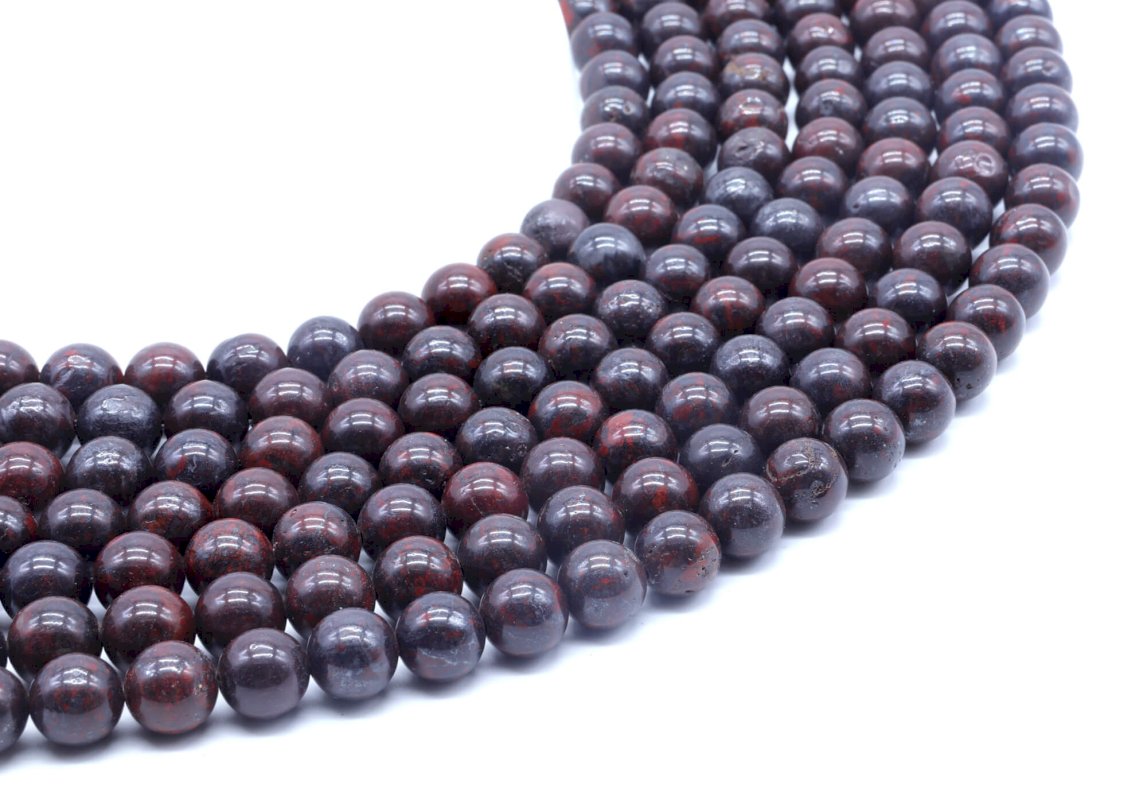 Perles Jaspe Arc-en-Ciel 8mm sur fil 40cm