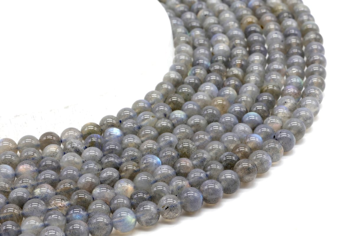 Perles Labradorite 'AA' 6mm sur fil 40cm
