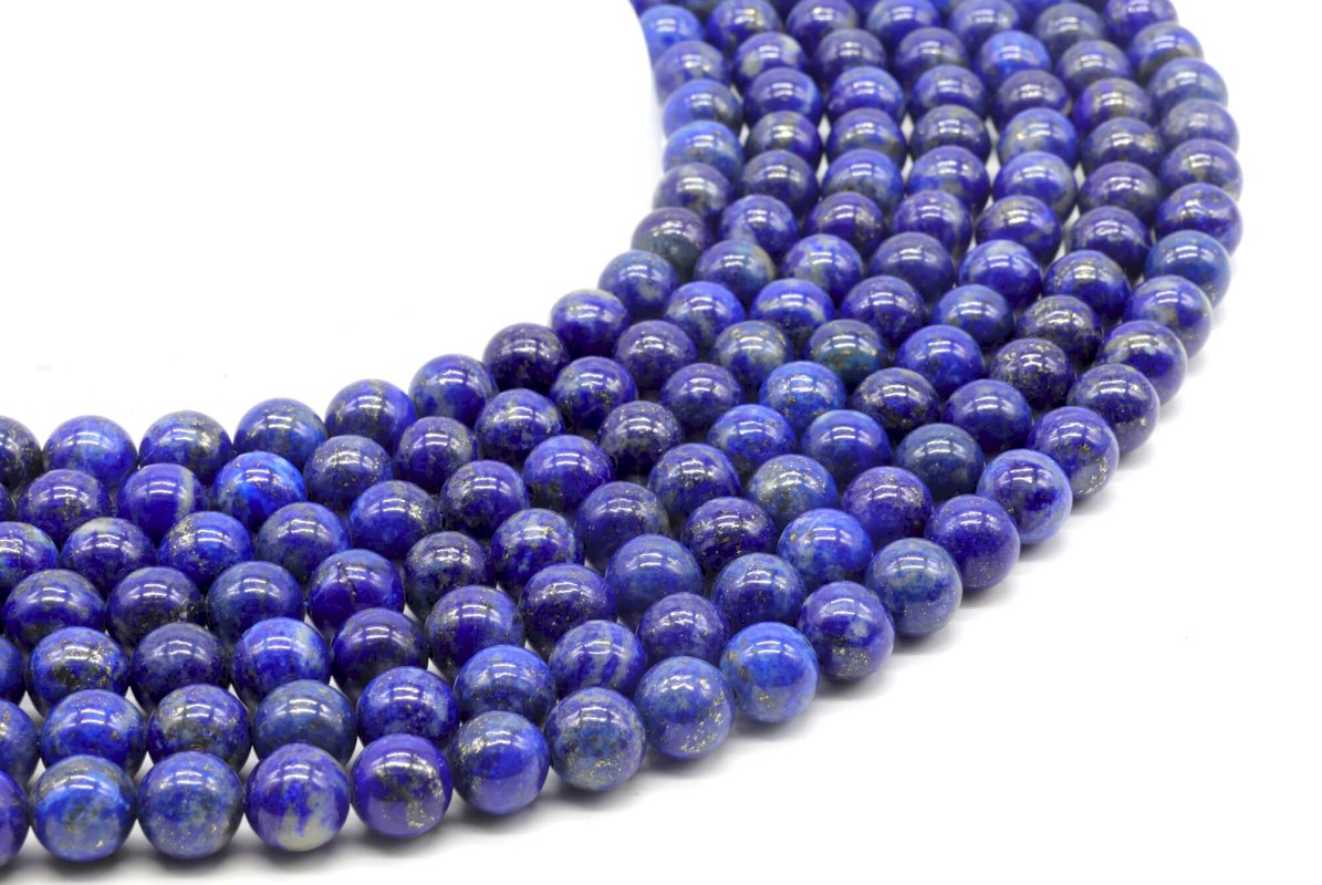 Perles Lapis Lazuli 'AA' 8mm sur fil 40cm