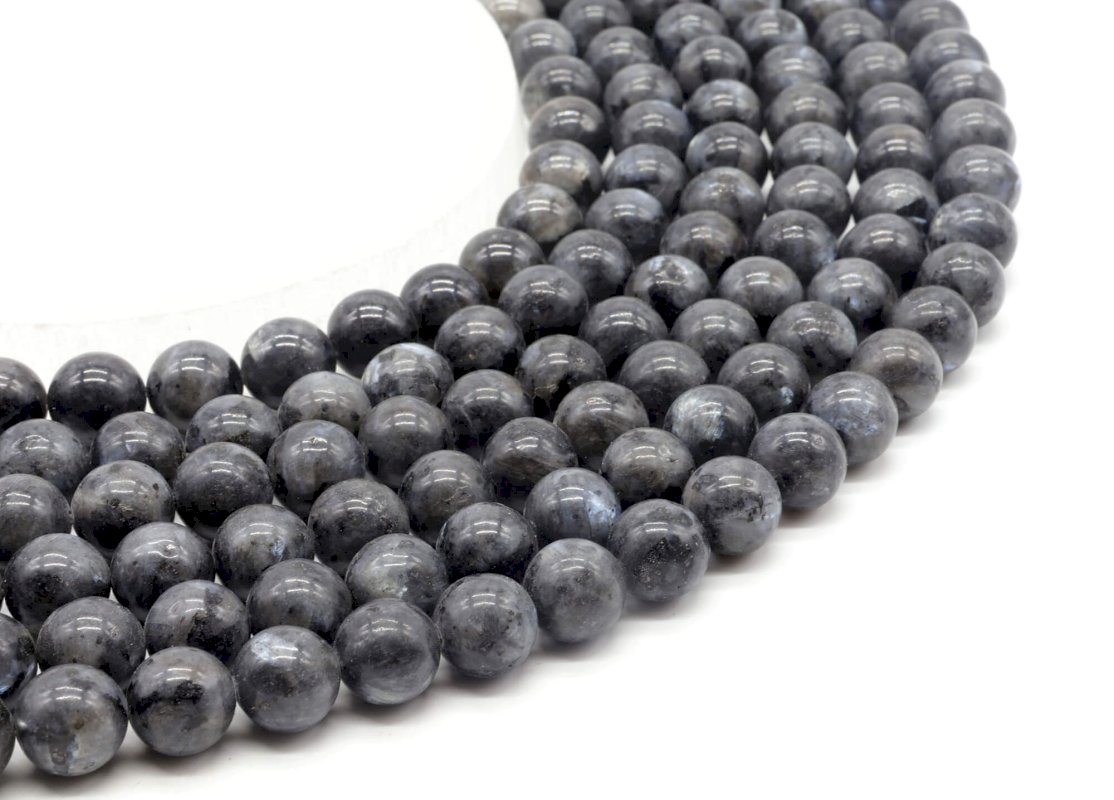 Perles Larvikite 10mm sur fil 40cm
