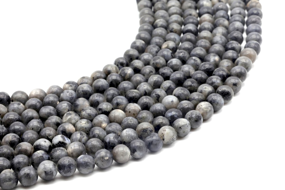 Perles Larvikite 6mm sur fil 40cm