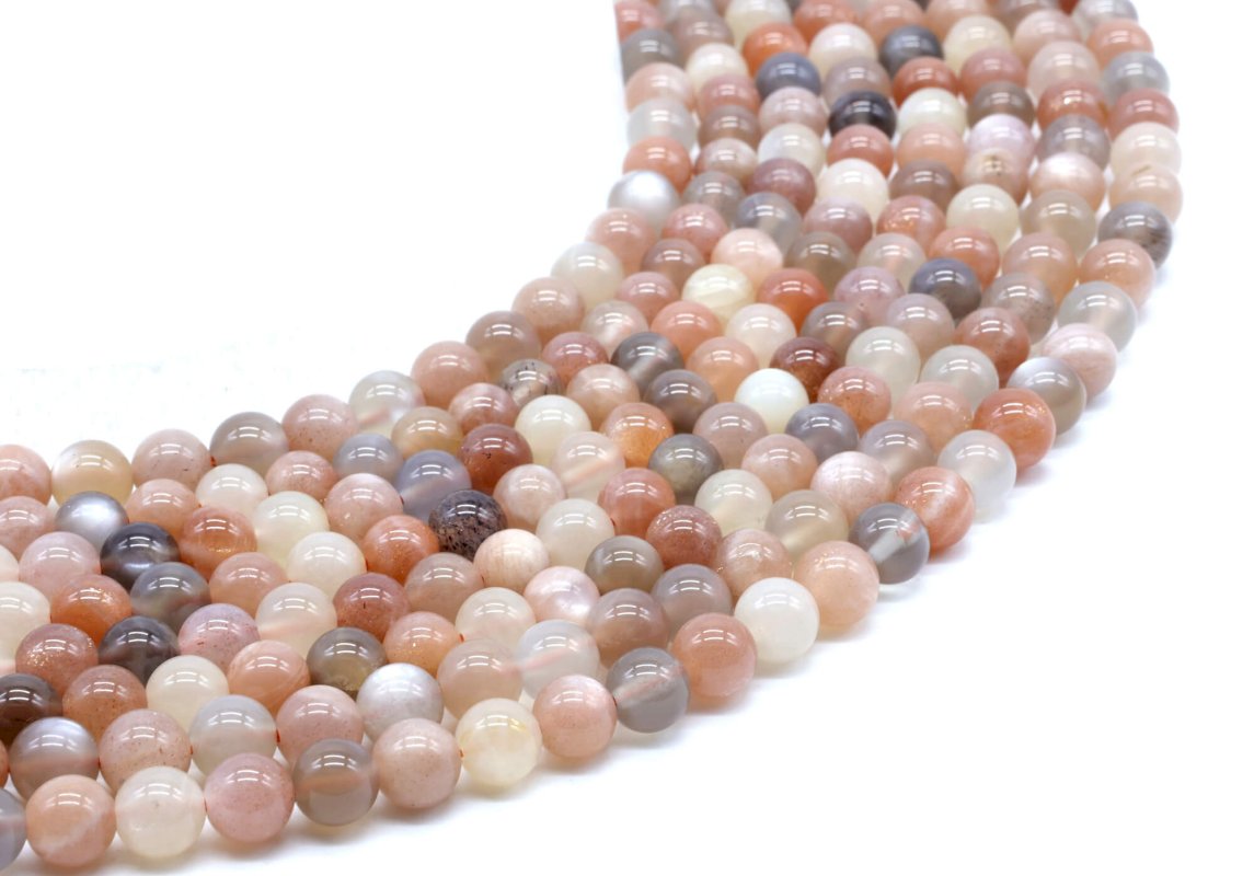 Perles de Lune Multi 6mm sur fil 40cm