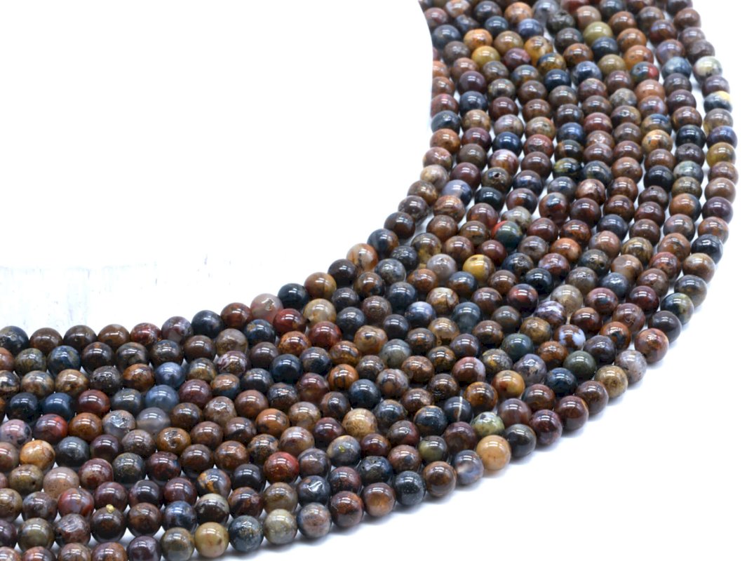 Perles Pietersite 6mm sur fil 40cm