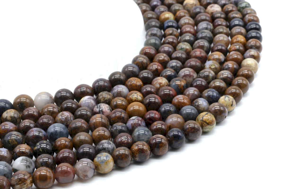 Perles Pietersite 8mm sur fil 40cm