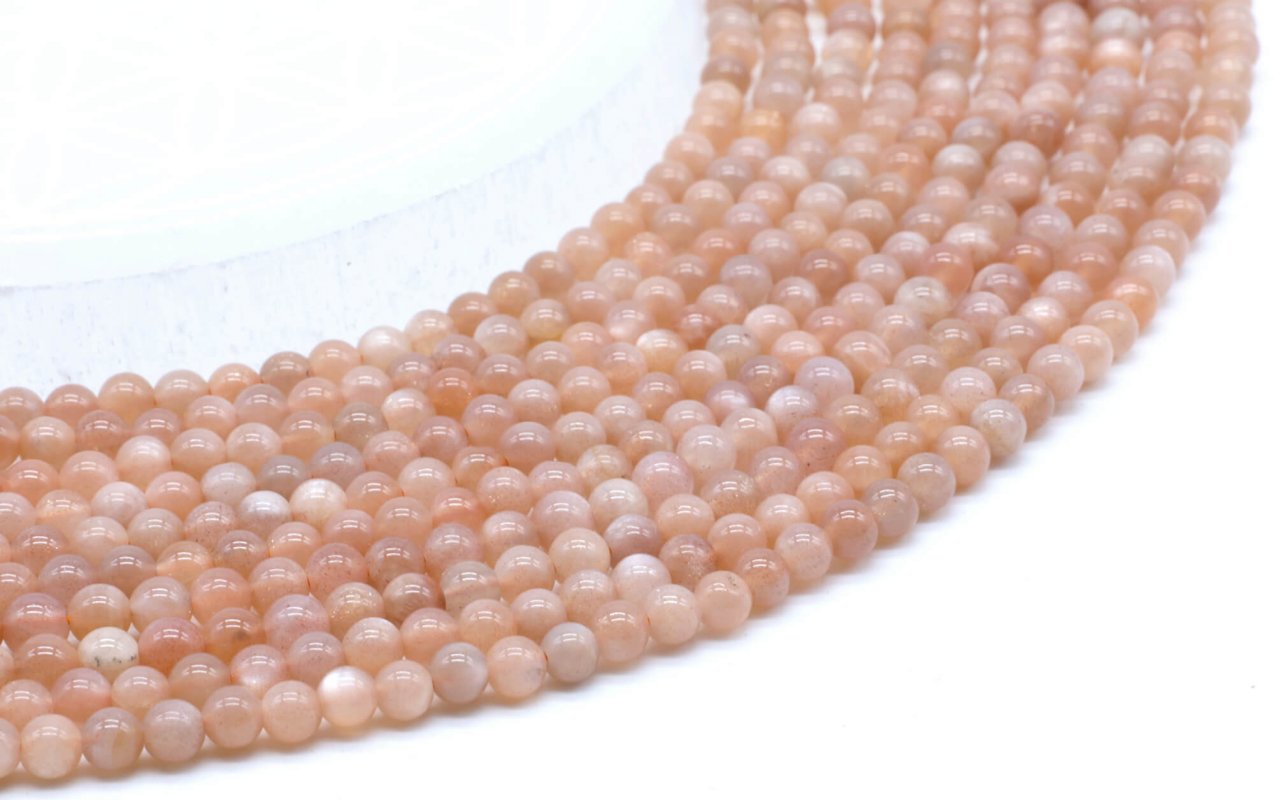 Perles de Soleil 'AA' 4mm sur fil 40cm