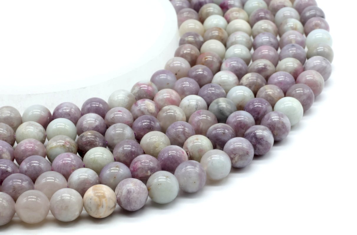 Perles Tourmaline Multicolore 10mm sur fil 40cm