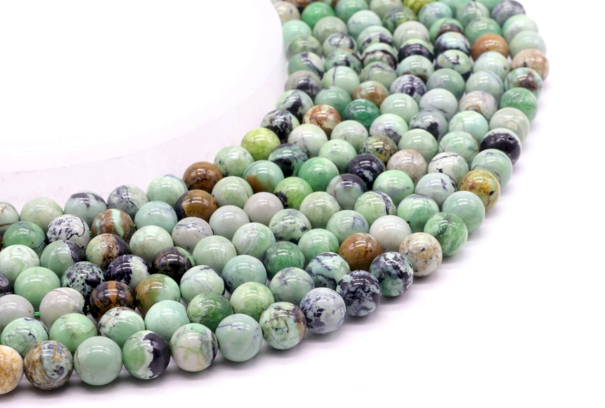 Perles Variscite 8mm sur fil 40cm
