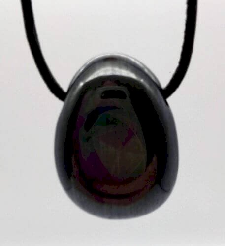 Hématite roulée Percée 3cm