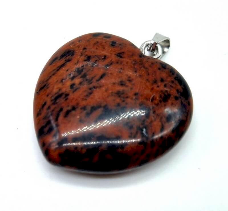 Pendentif Coeur Obsidienne Mahogany 2.5cm