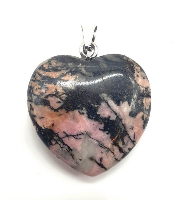 Pendentif Coeur Rhodonite 2.5cm