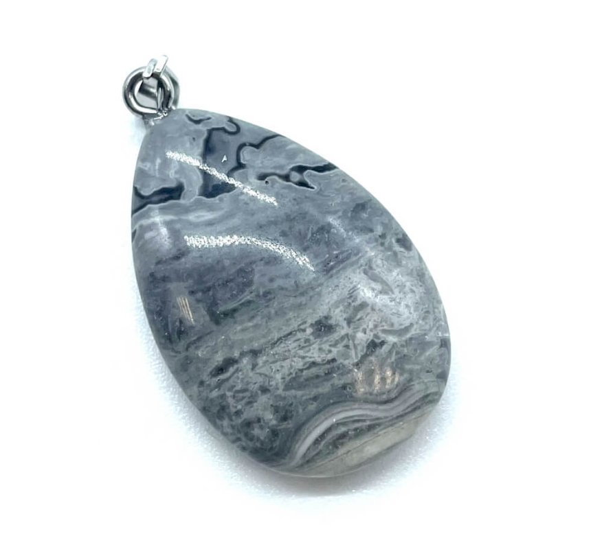 Pendentif Larme Jaspe Cartographiée 3cm