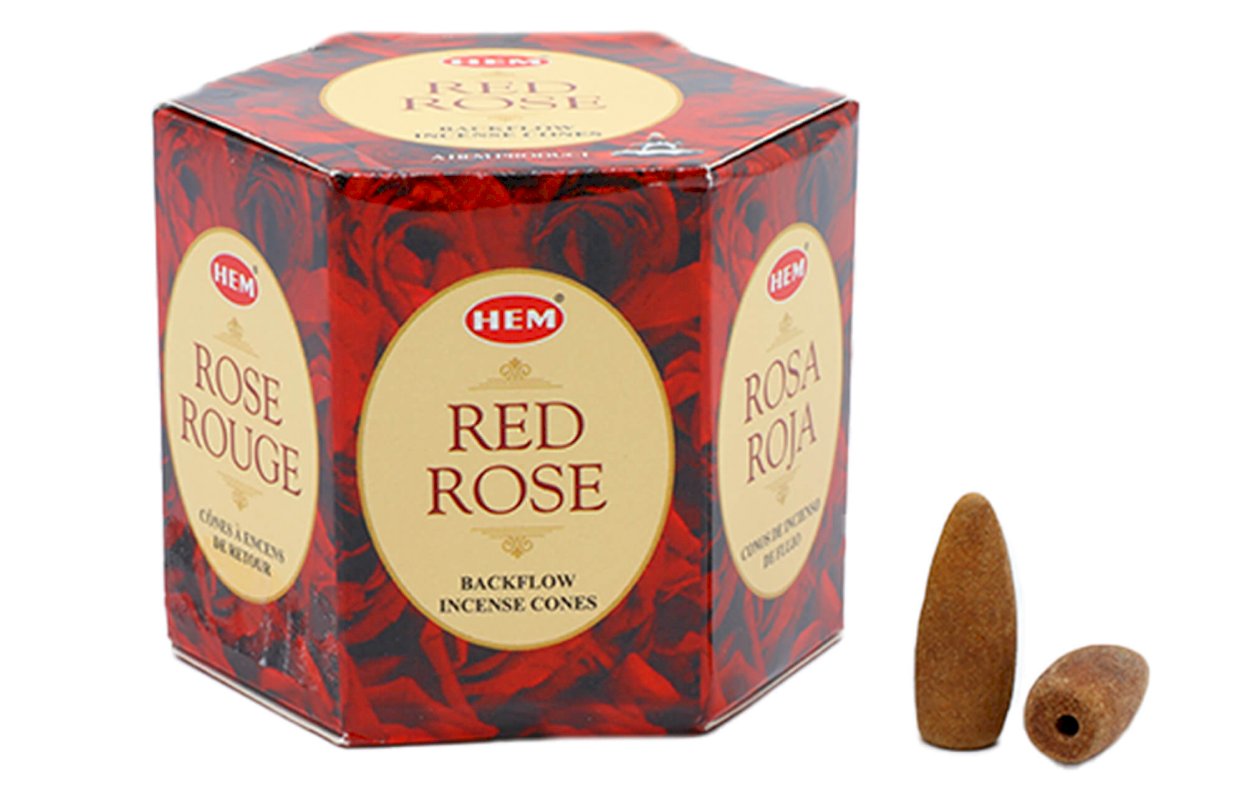 Backflow Cônes HEM Rose Rouge 12pcs