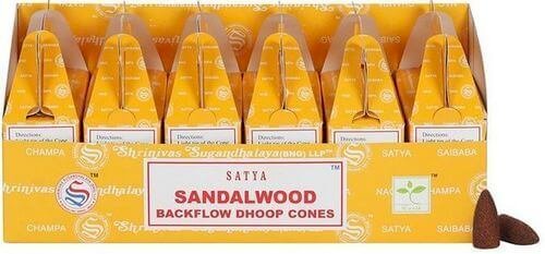 Backflow cônes Satya Santal 6pcs