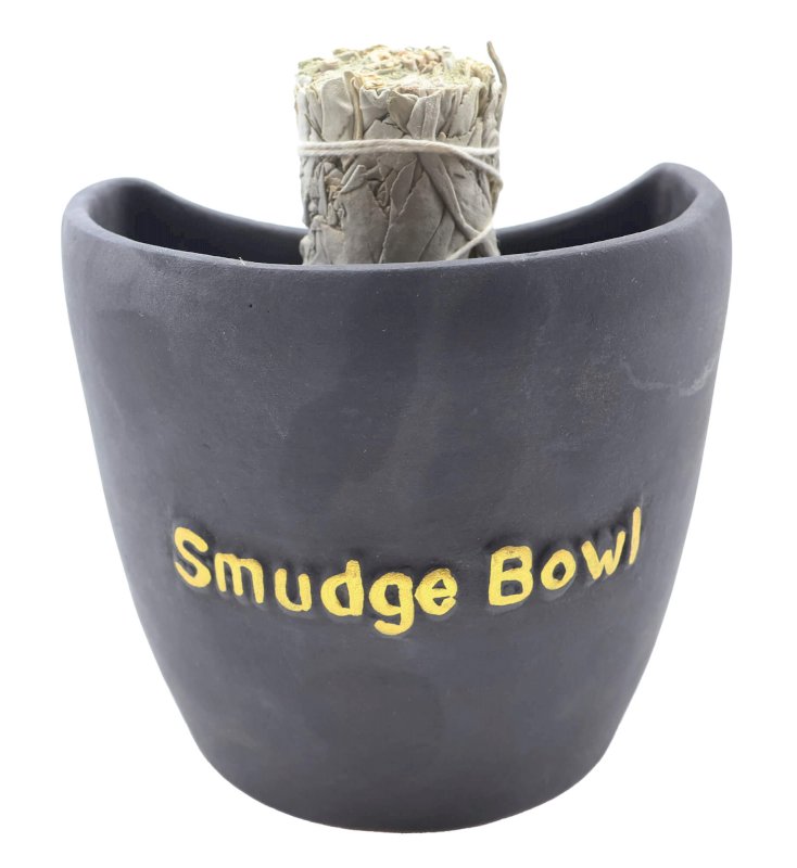 Bol Fumigation Terre Cuite Noir 11cm