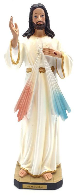 Statue Résine Sacré Coeur de Jesus/Miséricordieux 30cm