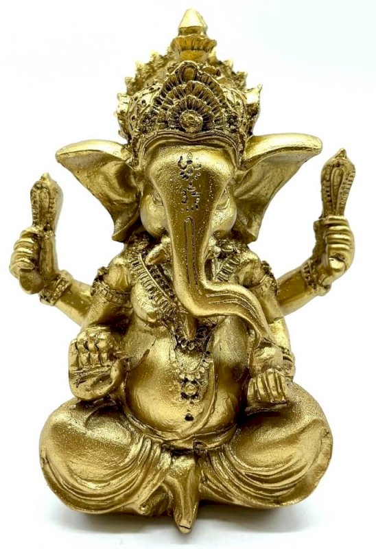 Statue Résine Ganesh Or 13cm