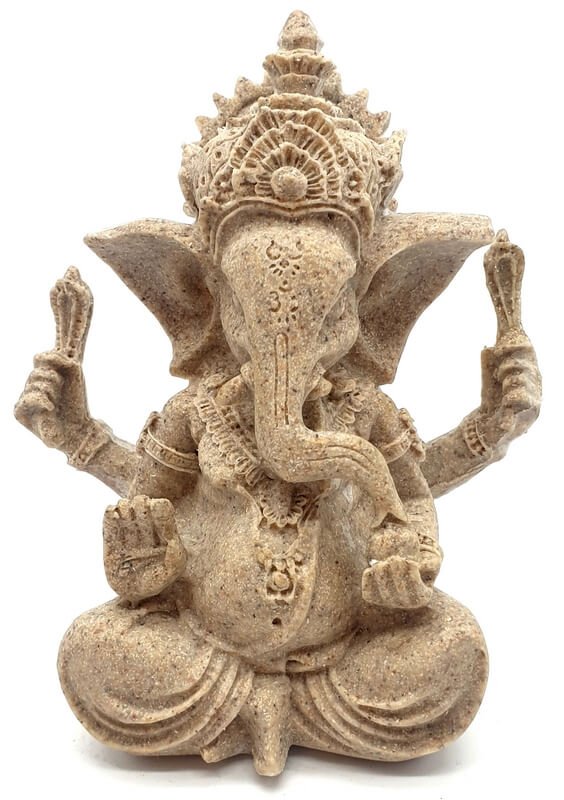 Statue Résine Ganesh Gris 13cm