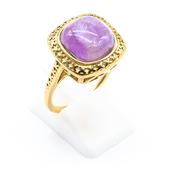 Bague Inox Chevalière Améthyste