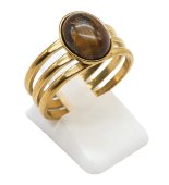 Bague Inox Trident Oeil de Tigre