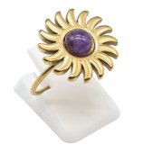 Bague Inox Soleil Améthyste