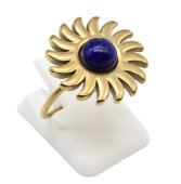 Bague Inox Soleil Lapis Lazuli