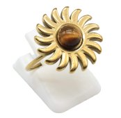 Bague Inox Soleil Oeil de Tigre