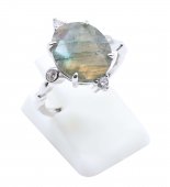 Bague Argent 925 Labradorite Ovale Impérial