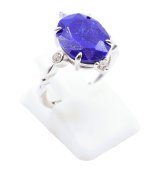Bague Argent 925 Lapis Lazuli Ovale Impérial