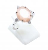 Bague Argent 925 Pierre de Soleil Ovale Impérial