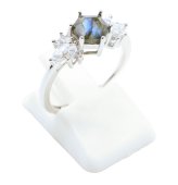 Bague Argent 925 'Flocon d'Argent' - Labradorite