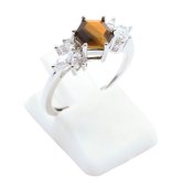 Bague Argent 925 'Flocon d'Argent' - Oeil de Tigre