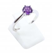 Bague Argent 925 'Rond Sublime' - Améthyste