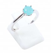 Bague Argent 925 'Rond Sublime' - Amazonite